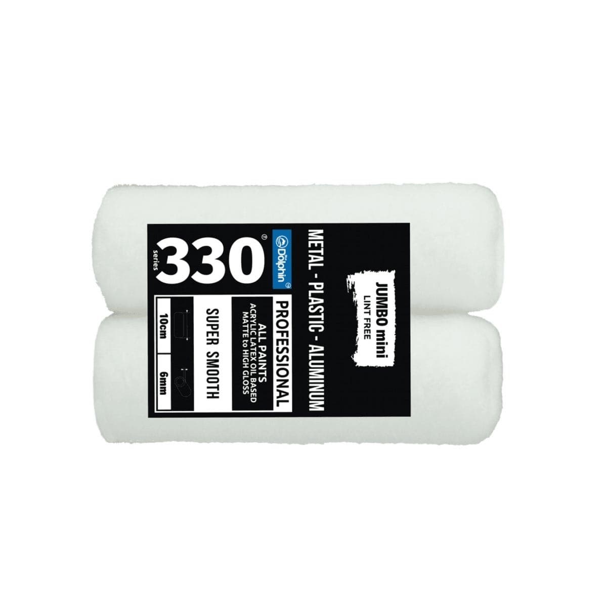 Ролка за валяк Blue Dolphin Acrylic Jumbo mini 330 A10W6 10см / 2 броя