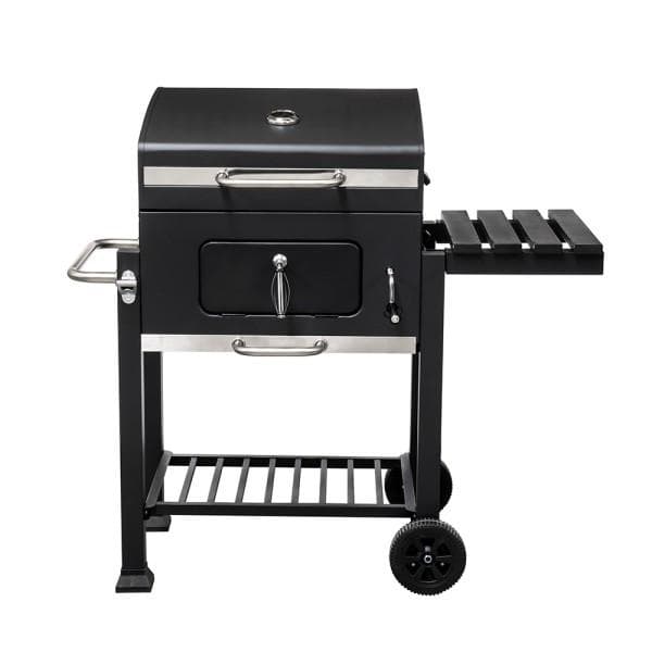 Барбекю на въглища с чугунена плоча Ziel Grill CG017 черен мат 56х42см