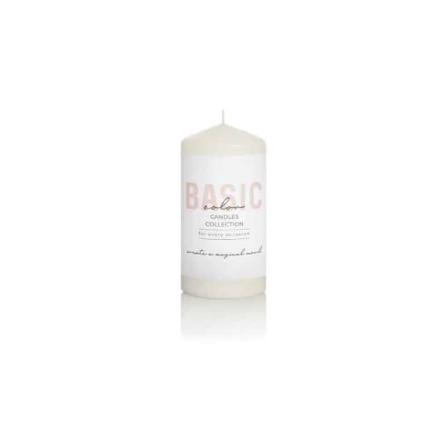 Свещ Bartek Candles Pillar 5x10см бяла