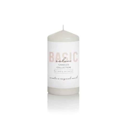 Свещ Bartek Candles Pillar 7x15см сива