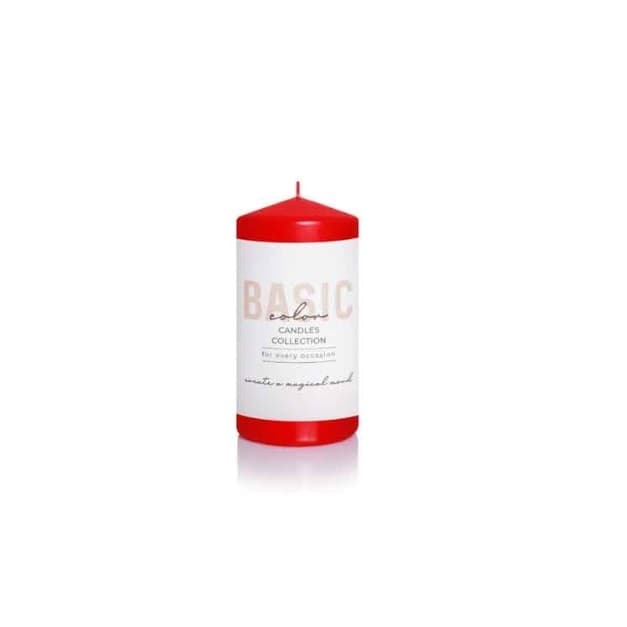 Свещ Bartek Candles Pillar 5x10см червена