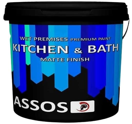 Боя за влажни помещения Assos Kitchen and Bath 3л бяла