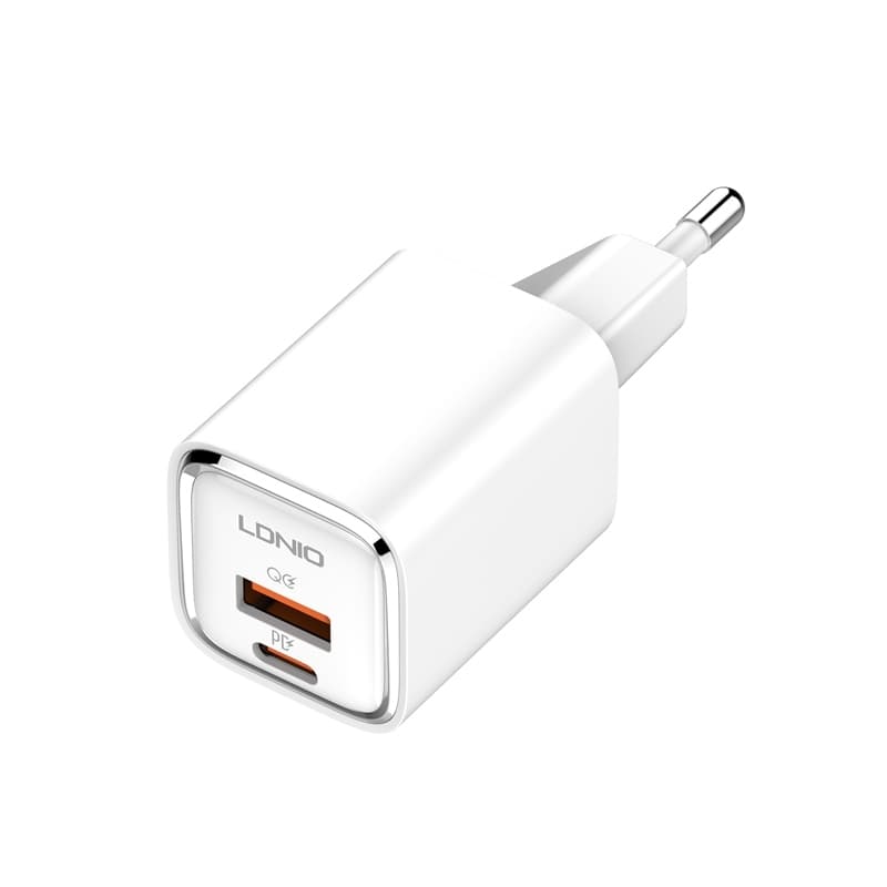 Зарядно устройство за бързо зареждане USB-A + USB type-C 30W