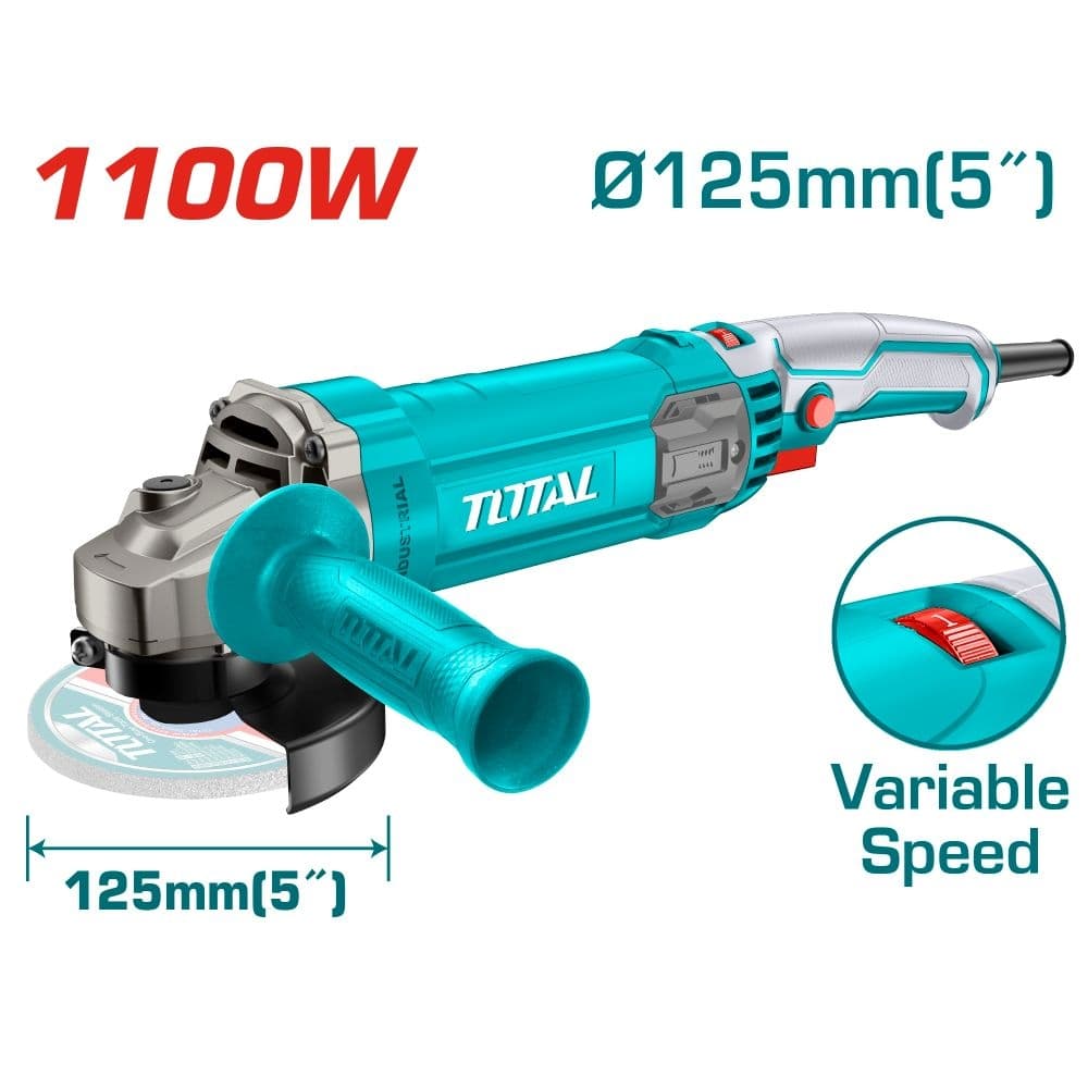 Ъглошлайф Total Industrial 125мм 1100W 