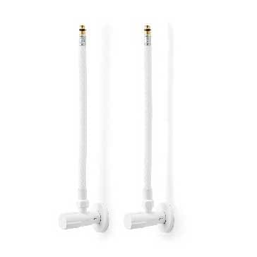 Гъвкава връзка Tucai ACB 50см Ж 1/2'' х М10 L15.5 бял мат 2 броя