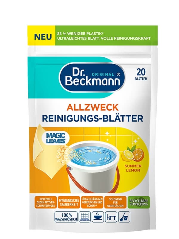 Универсален препарат за под на ленти Dr.Beckmann Летен лимон 20 броя