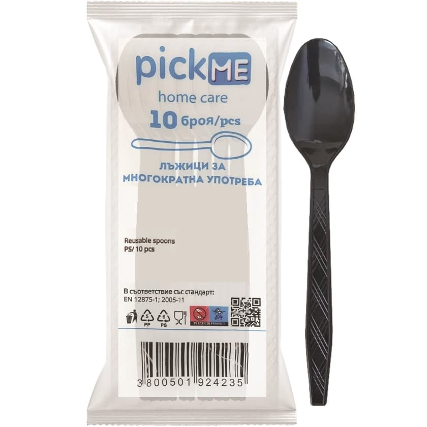 Пластмасови лъжици за многократна употреба PickMe 10 броя
