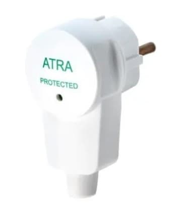 Щепсел със защита Атра 7149 бял