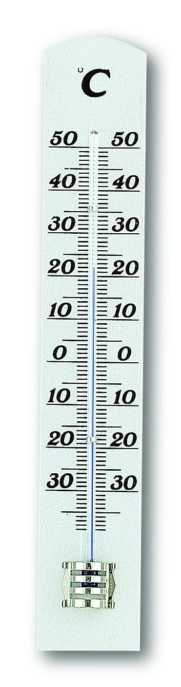 Стаен термометър -0 до +50°С бук антично бял 31x16x180мм 