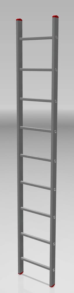 Алуминиева сертифицирана стълба NV 121 / 1x9 стъпала / 150 кг