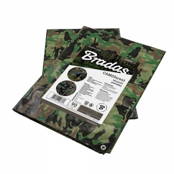 Подсилено камуфлажно платнище Bradas CAMOforest 90г/м2 /3x3м 