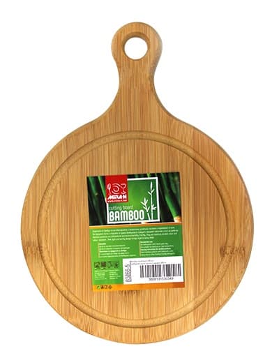 Бамбукова кръгла дъска с дръжка (B3066-5) 20.5 см