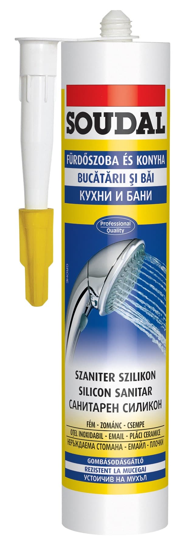 Санитарен силикон Soudal бял 280 мл