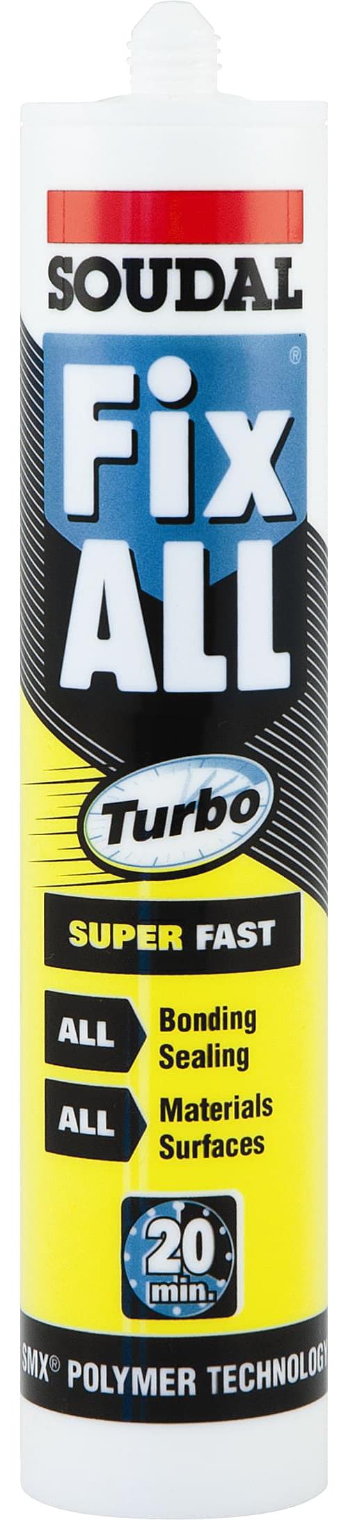 Лепило - уплътнител Soudal Fix All Turbo бял 290мл