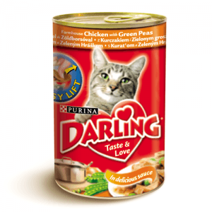 Консерва за котки DARLING с пиле и грах 400 гр.