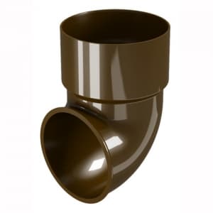 Rainpipe ø80 завършващо коляно кафяв