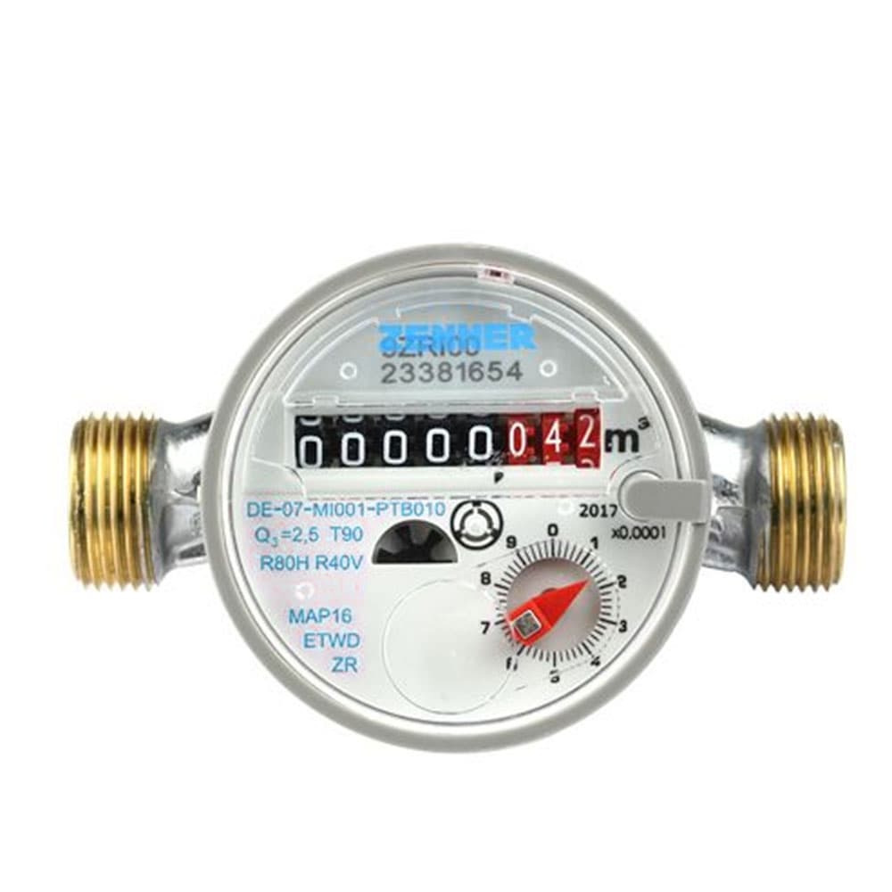 Водомер за студена вода без холендри Zenner 3/4"