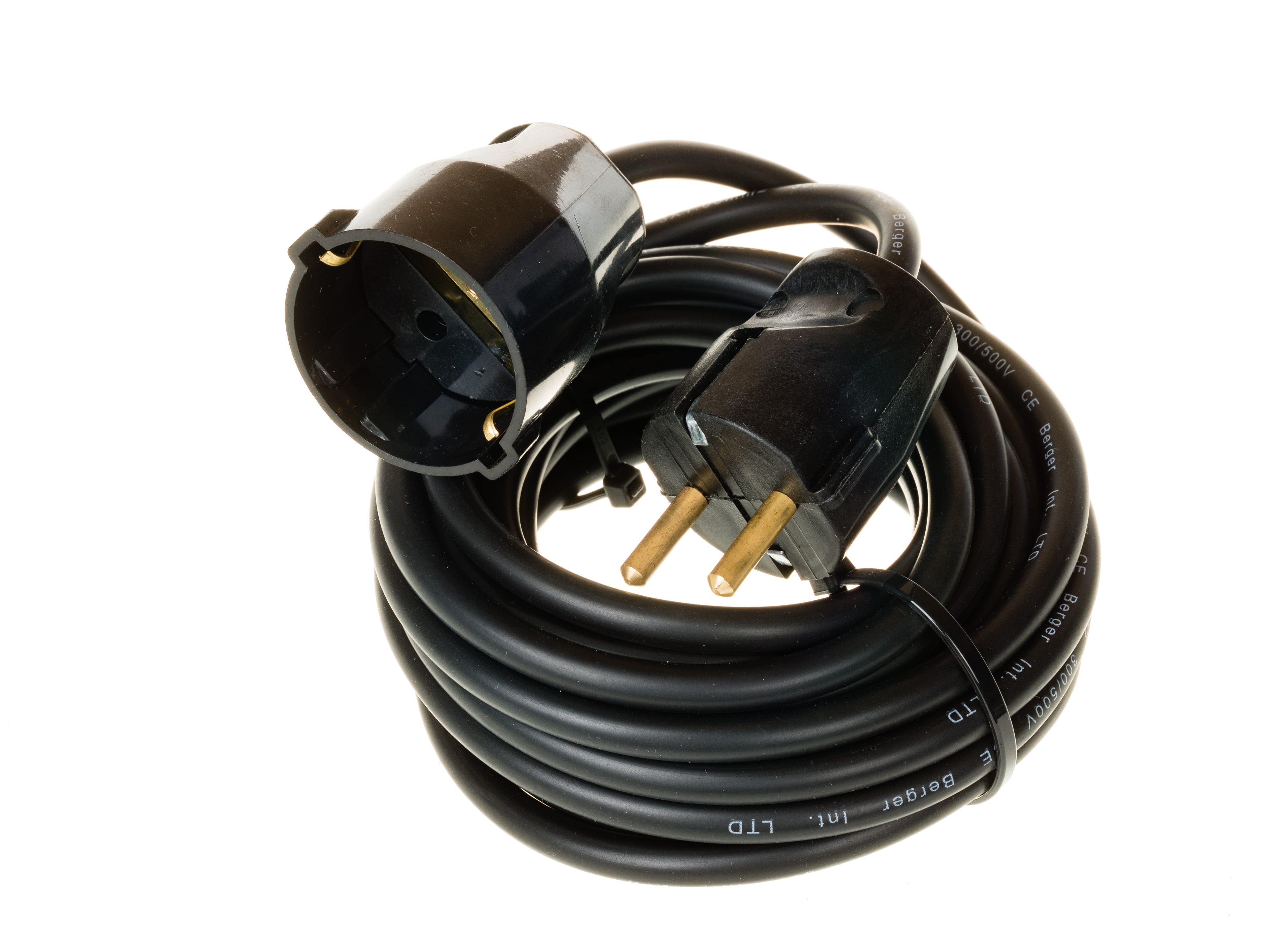 Удължител 5м черен