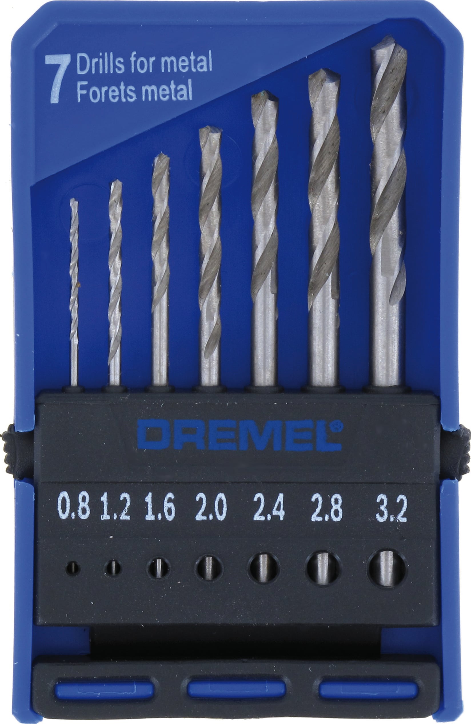 Комплект прецизни свредла дърво / мек метал Bosch Dremel ø0.8-3.2мм / 7 броя