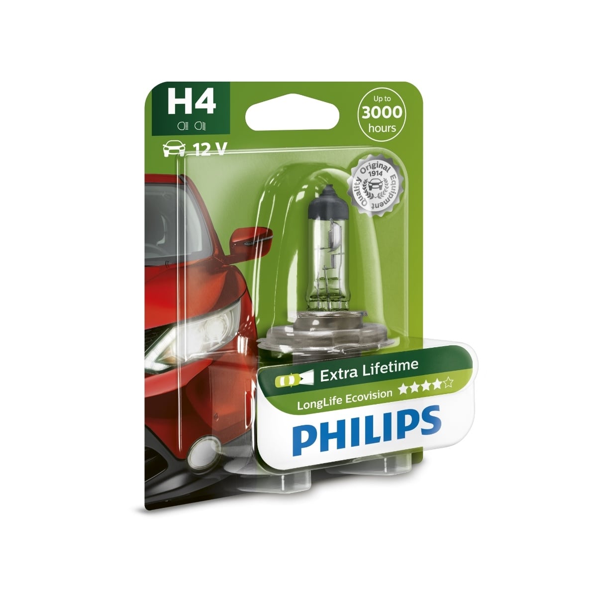 Халогенна крушка H4 Philips Longerlife Ecovision P43t-38 12V 60/55W