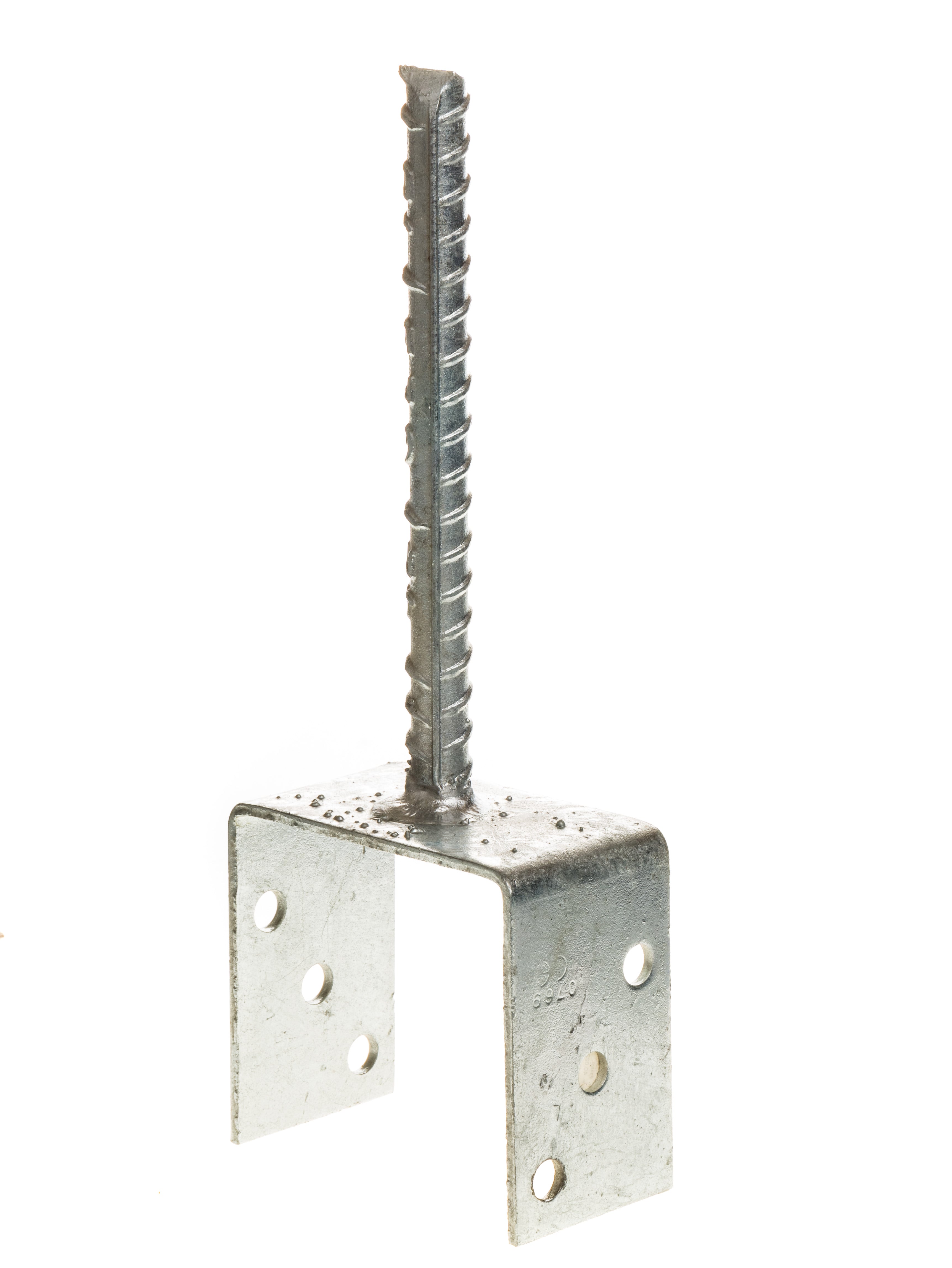 Отворена стъпка с оребрен шиш 101x60х102х4мм / цинк