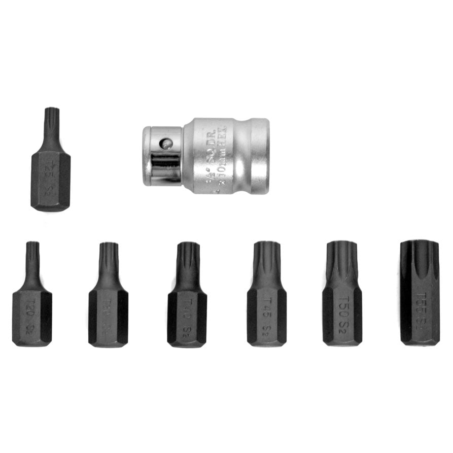 Комплект накрайници торкс TMP Т20-Т55 S2 / 8 броя