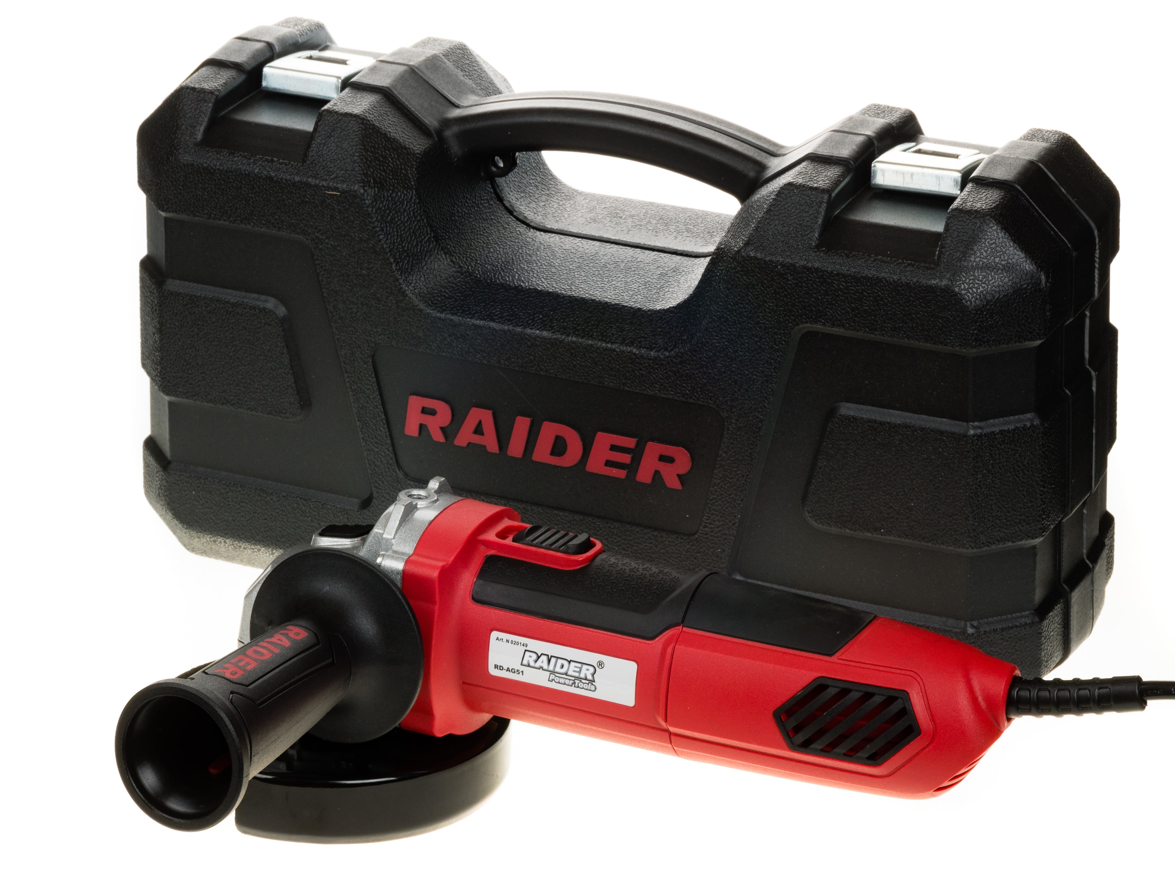 Ъглошлайф Raider RD-AG51 в куфар с 2 дискa / 125мм / 750W