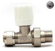 Прав радиаторен кран с адаптор THS Thermostyle Ф16 * 1/2"