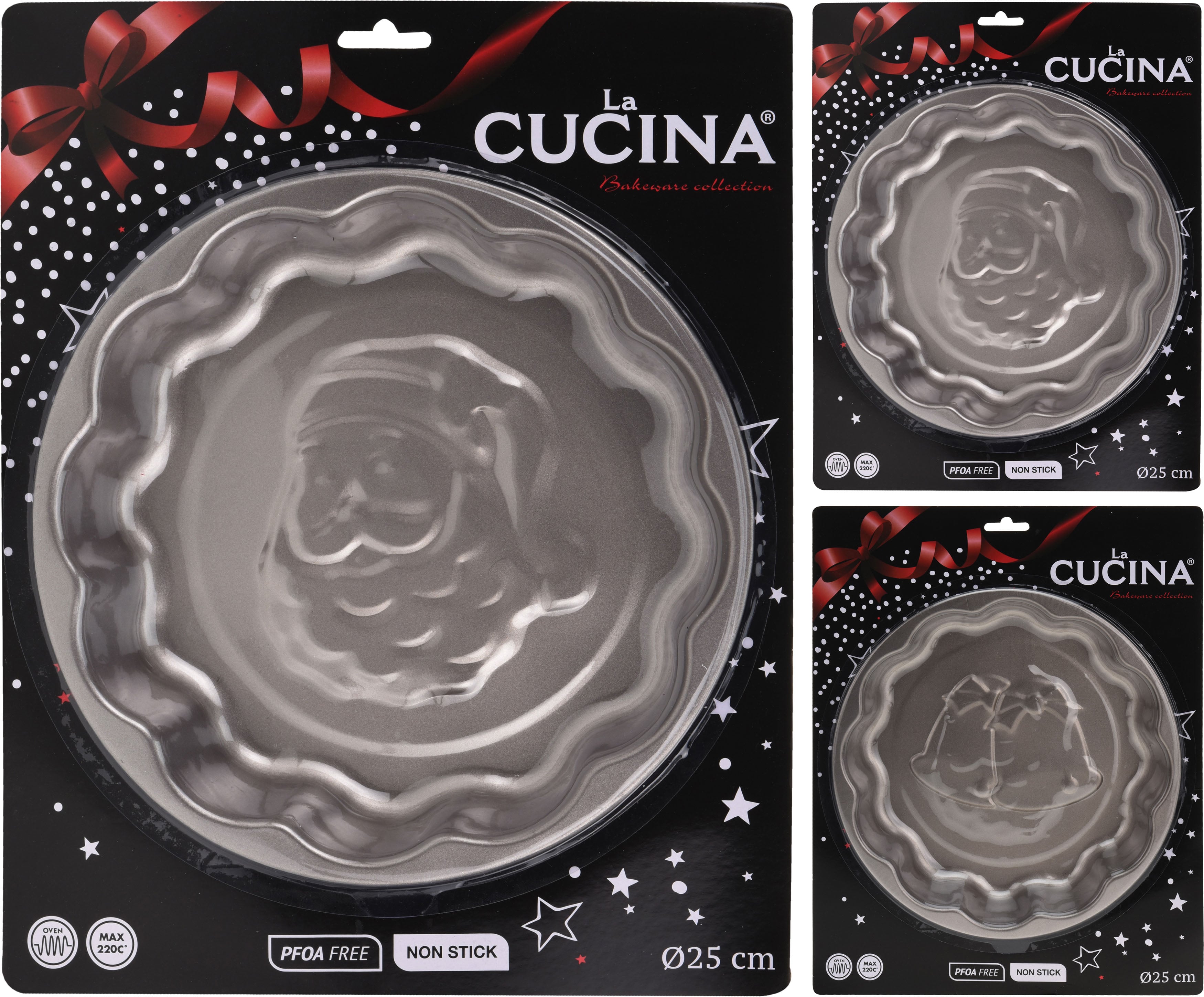 Коледна незалепваща форма за кейк 25 см