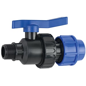 Полиетиленов сферичен кран мъжки ф32х1