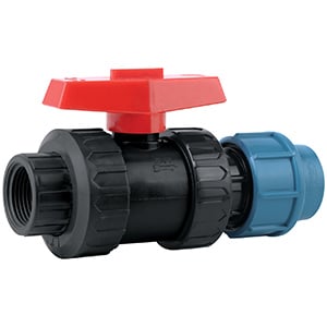 Полиетиленов сферичен кран женски ф32х1