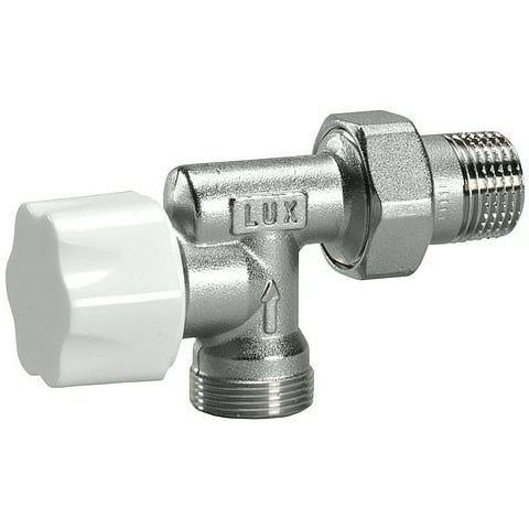 Ъглов аксиален радиаторен кран за термоглава Luxor M320 24x19мм