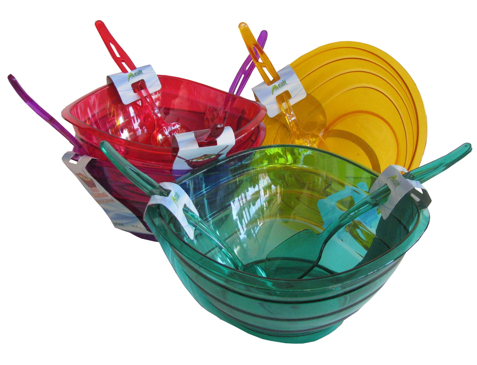 Купа за салата с лъжици / пластмаса