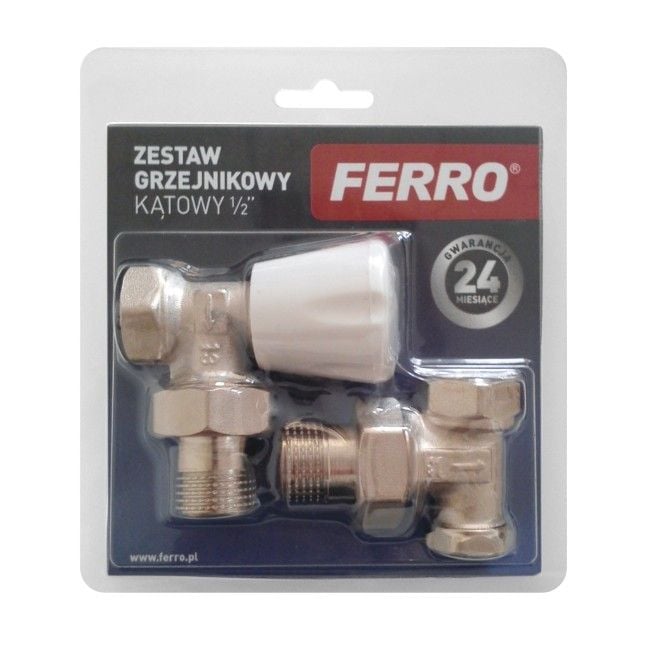 Комплект ъглови радиаторни кранове Ferro ZGB02 / 1/2''