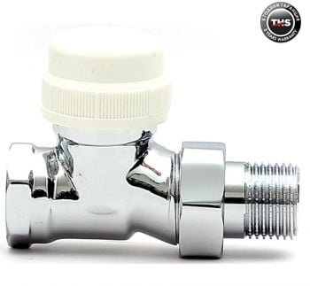 Прав радиаторен кран за термоглава хром 1/2'' THS Thermostyle
