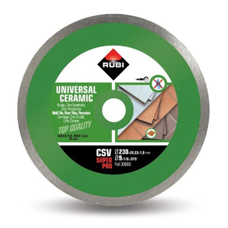 Диамантен диск за сухо рязане на керамични плочки Rubi CSV Pro ø115х22.23мм