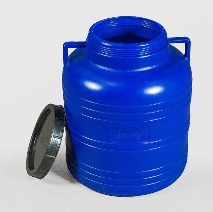 Пластмасов кръгъл бидон с широко гърло Sterk 60 л