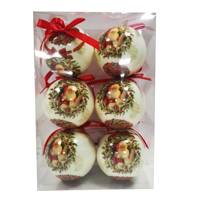 Коледни топки CK625-755740D-PB6 7,5см 6 броя