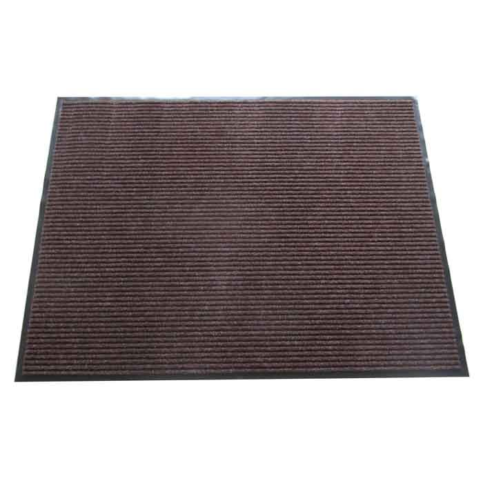 Изтривалка текстил+гума CM1002 кафява / рифел 90x120см