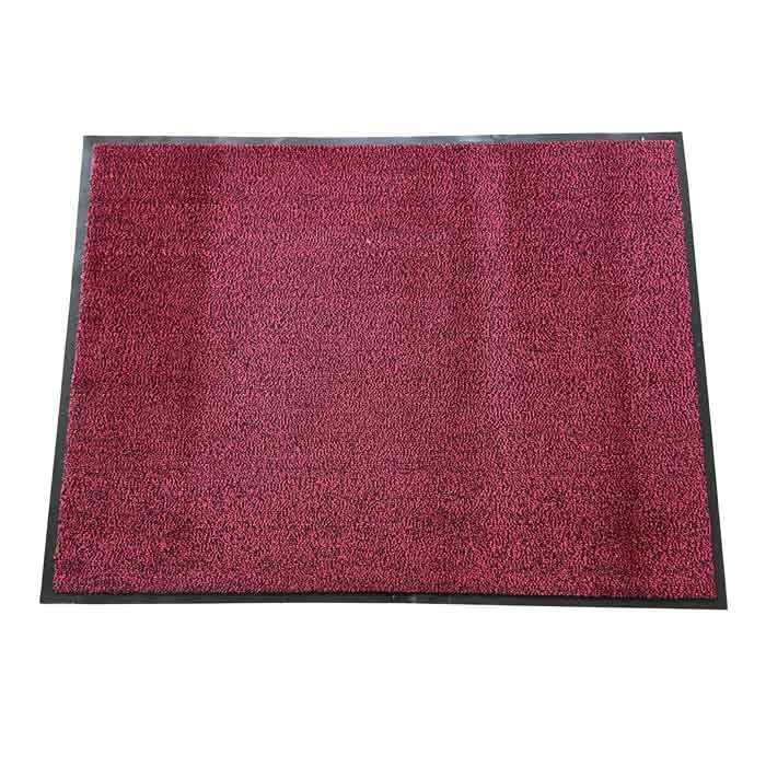 Изтривалка текстил+гума CM1005 червена / гладка 90x120см