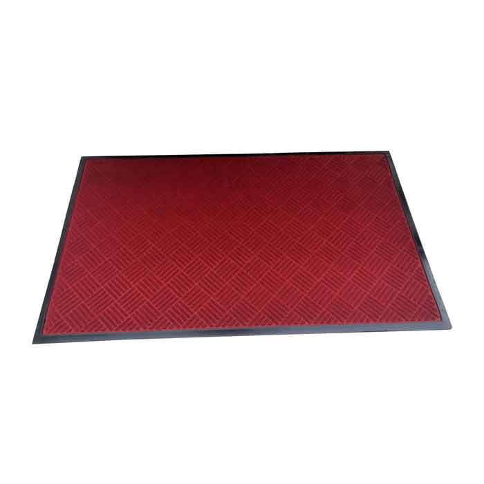 Изтривалка текстил+гума CMRB901502 червена / рифел квадрати 90х150см