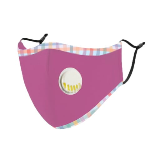 Детска маска с филтър и клапа / розова