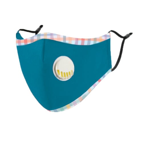 Детска маска с филтър и клапа / светлосиня