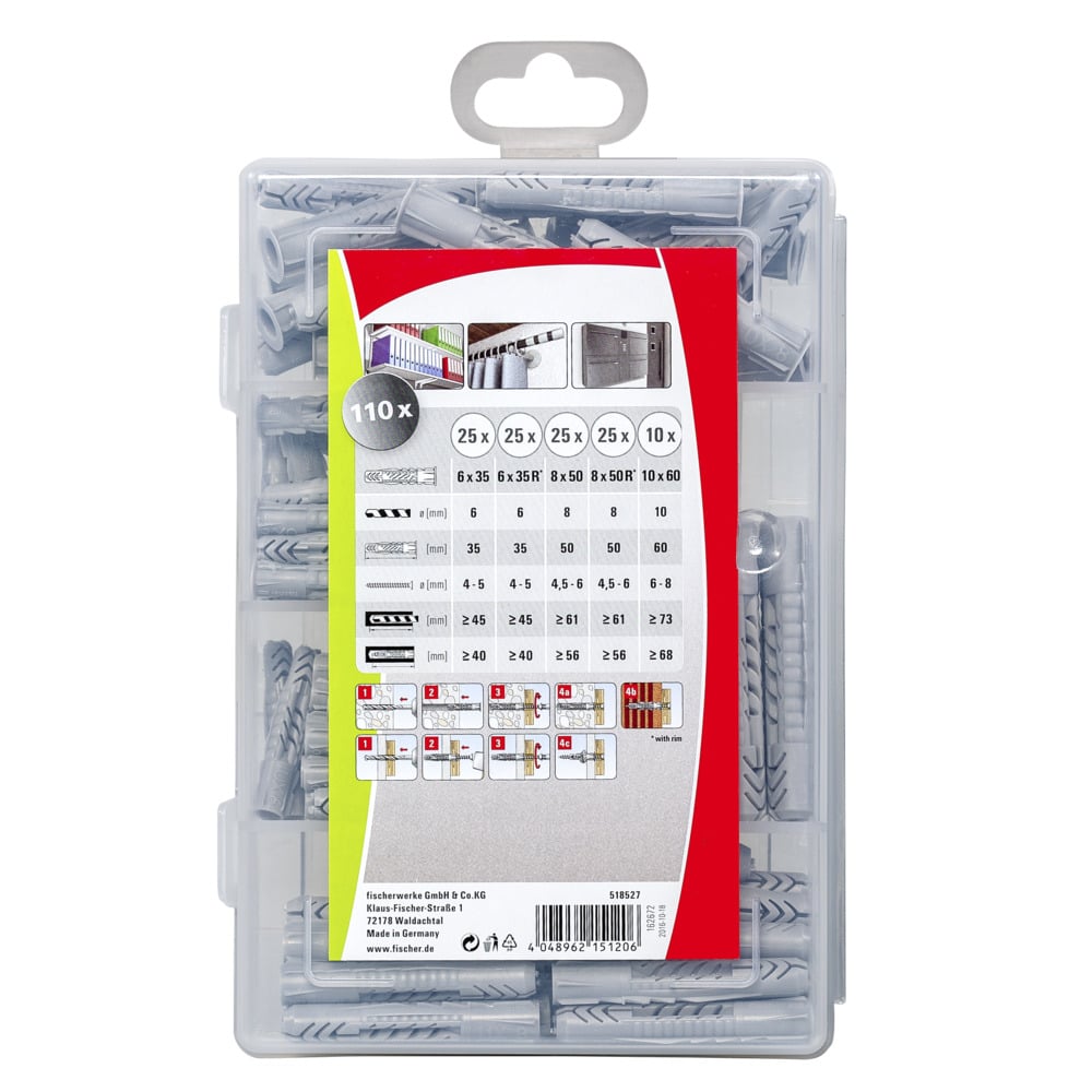 Комплект дюбели Profi Box UX Fischer 518527 / 110 броя