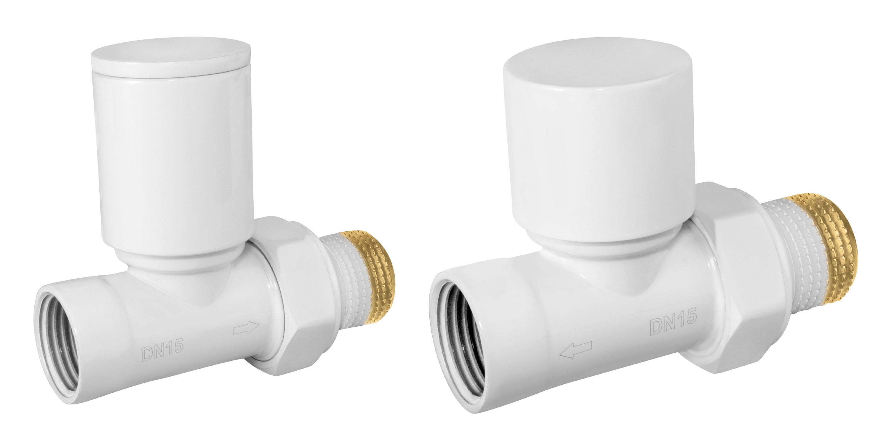 Радиаторен сет с прави кранове Ferro ZGB30WH 1/2 бял