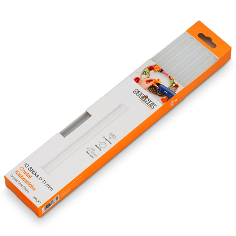 Патрон за топло лепене на стъкло Crystal 11х250 мм бял 10 броя