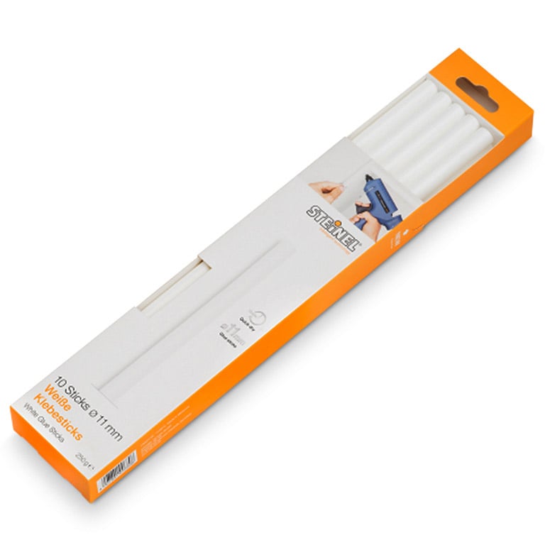 Патрон за топло лепене на пластмаса 11х250 мм бял 10 броя