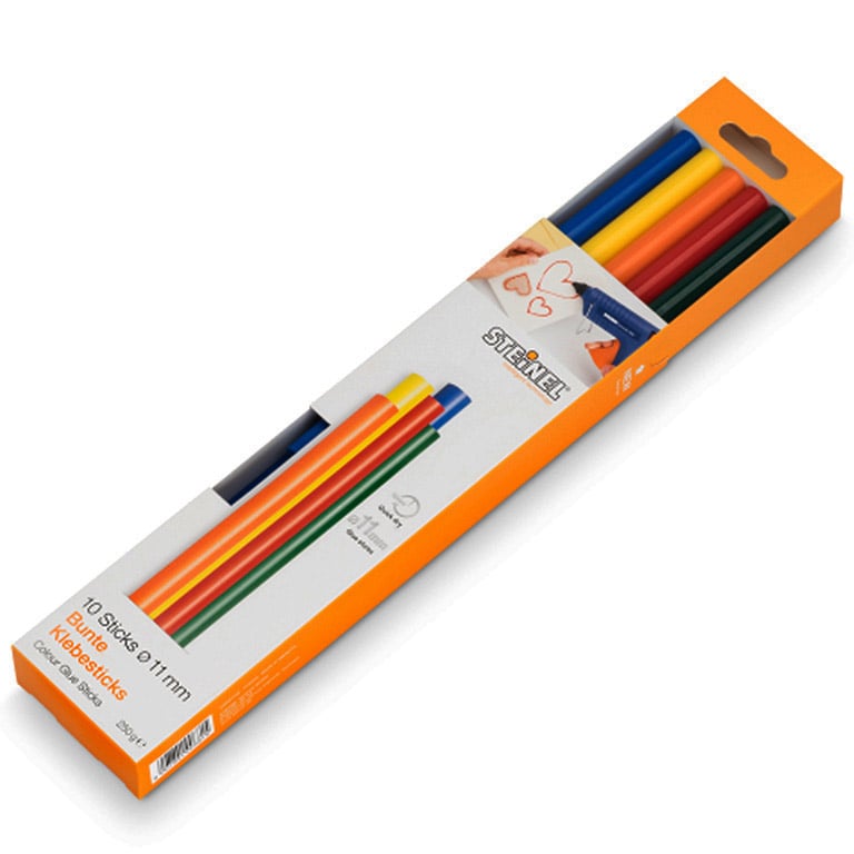 Патрон за топло лепене за декорация 11х250 мм цветове асорти 10 броя