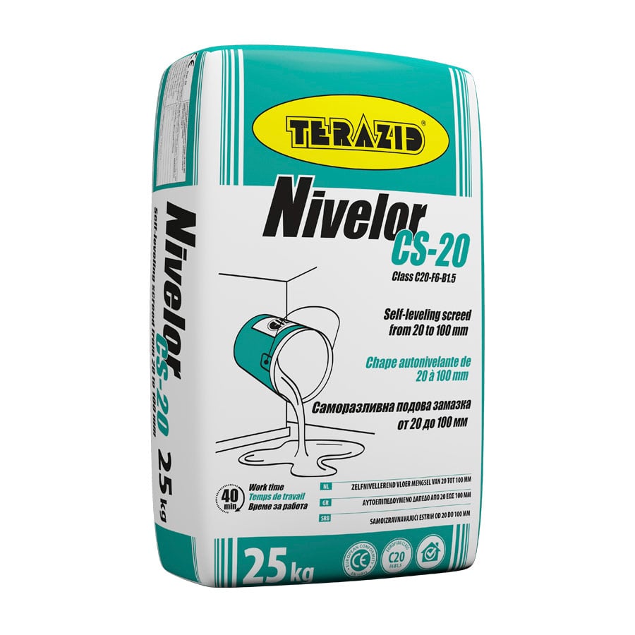 Саморазливна замазка Terazid Nivelor CS-20 / 25кг