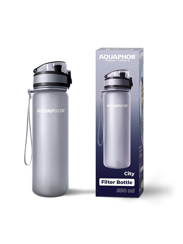 Филтрираща бутилка Aquaphor City Tritan Сива 500 ml